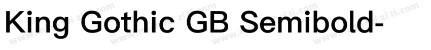 King Gothic GB Semibold字体转换